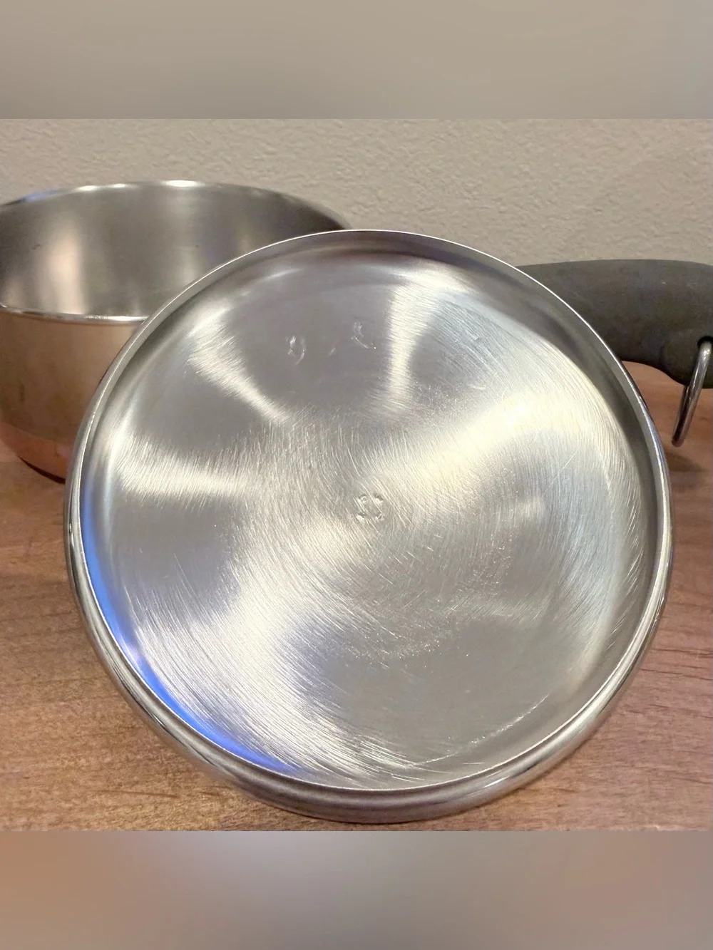 Vintage Revere Ware 1 Qt Copper Bottom Saucepan w/ Lid 1983 Clinton IL USA